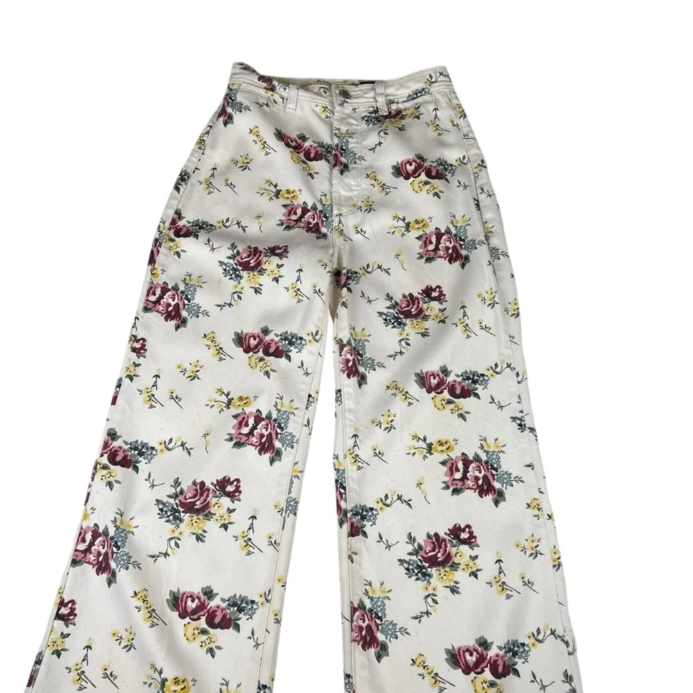 ROLLA’S High Rise Wide Leg Floral Print Jeans - Picture 12 of 16